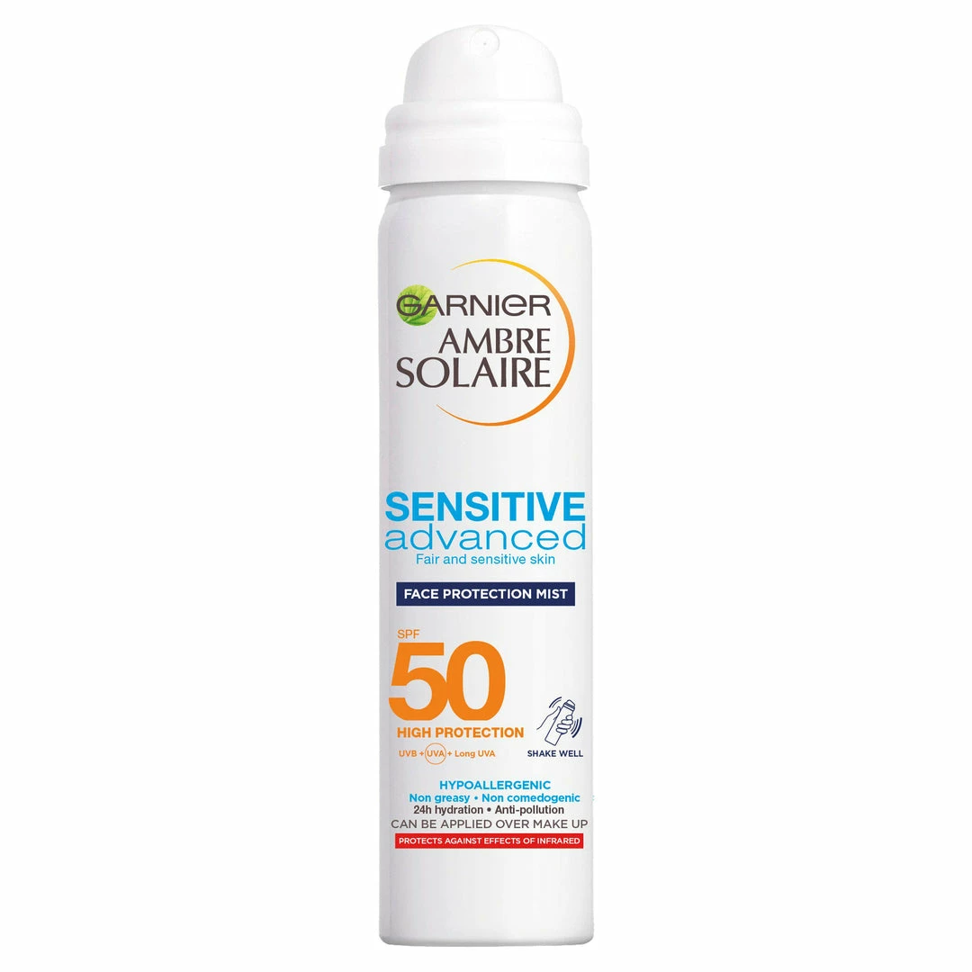Best Sale ✔️ Garnier Ambre Solaire Sensitive Hydrating Face Sun Cream Mist SPF50 🛒 3 Garnier Ambre Solaire Sensitive Hydrating Face Sun Cream Mist SPF50